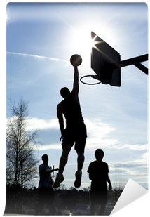 Basketball Silhouette Player Dunking In A Game Wall - Slam Dunk (400x400), Png Download