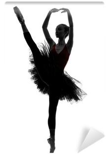 Young Woman Ballerina Ballet Dancer Dancing Silhouette - Ballet (400x400), Png Download