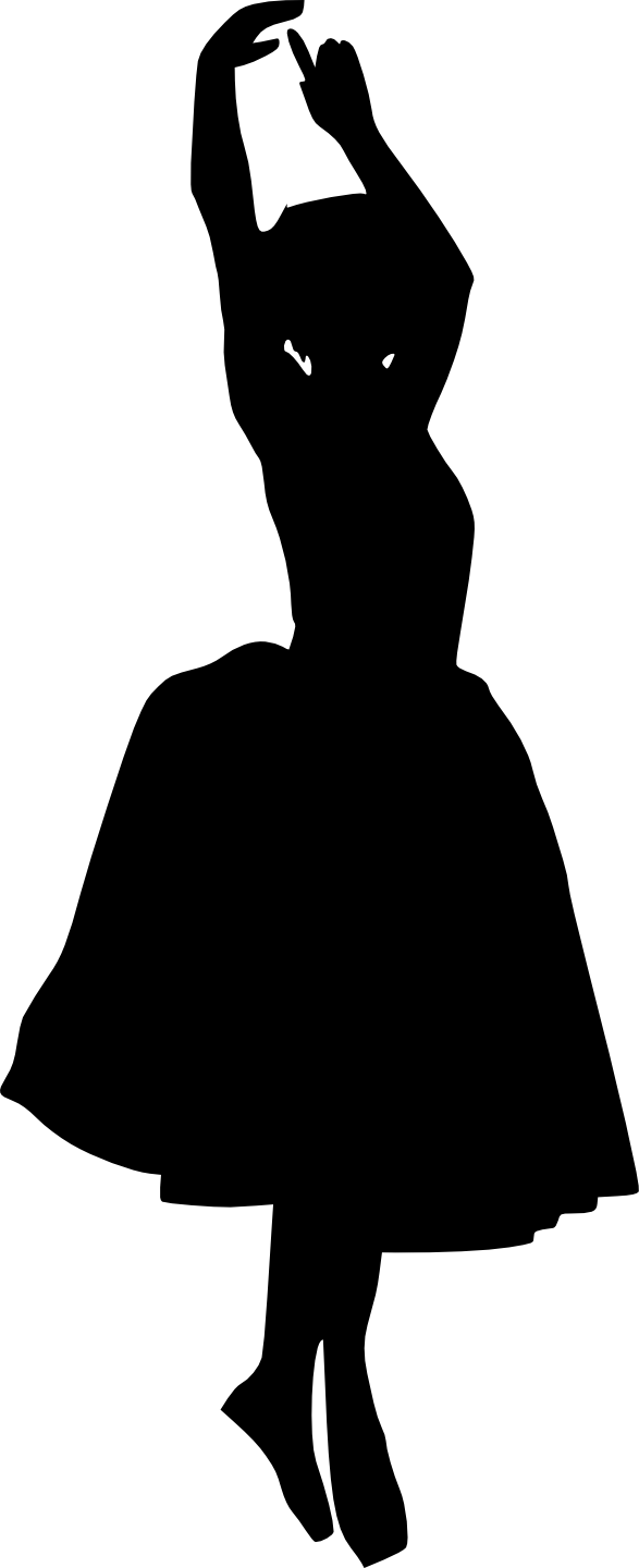 20 Ballerina Silhouette - Illustration (587x1440), Png Download