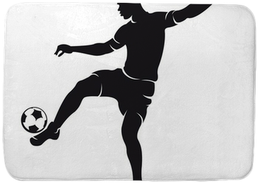 Vector Football Player Silhouette With Ball Isolated - Gender Disparity In Sport (400x400), Png Download