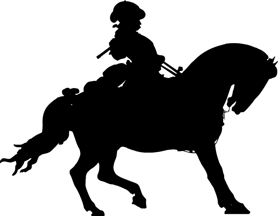 Free Png Cowboy Rider Silhouette Png Images Transparent - Silhouette Of Man On Horse (850x663), Png Download