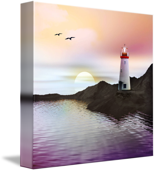 The Lighthouse Png Free - Gallery-wrapped Canvas Art Print 11 X 11 Entitled The (589x650), Png Download
