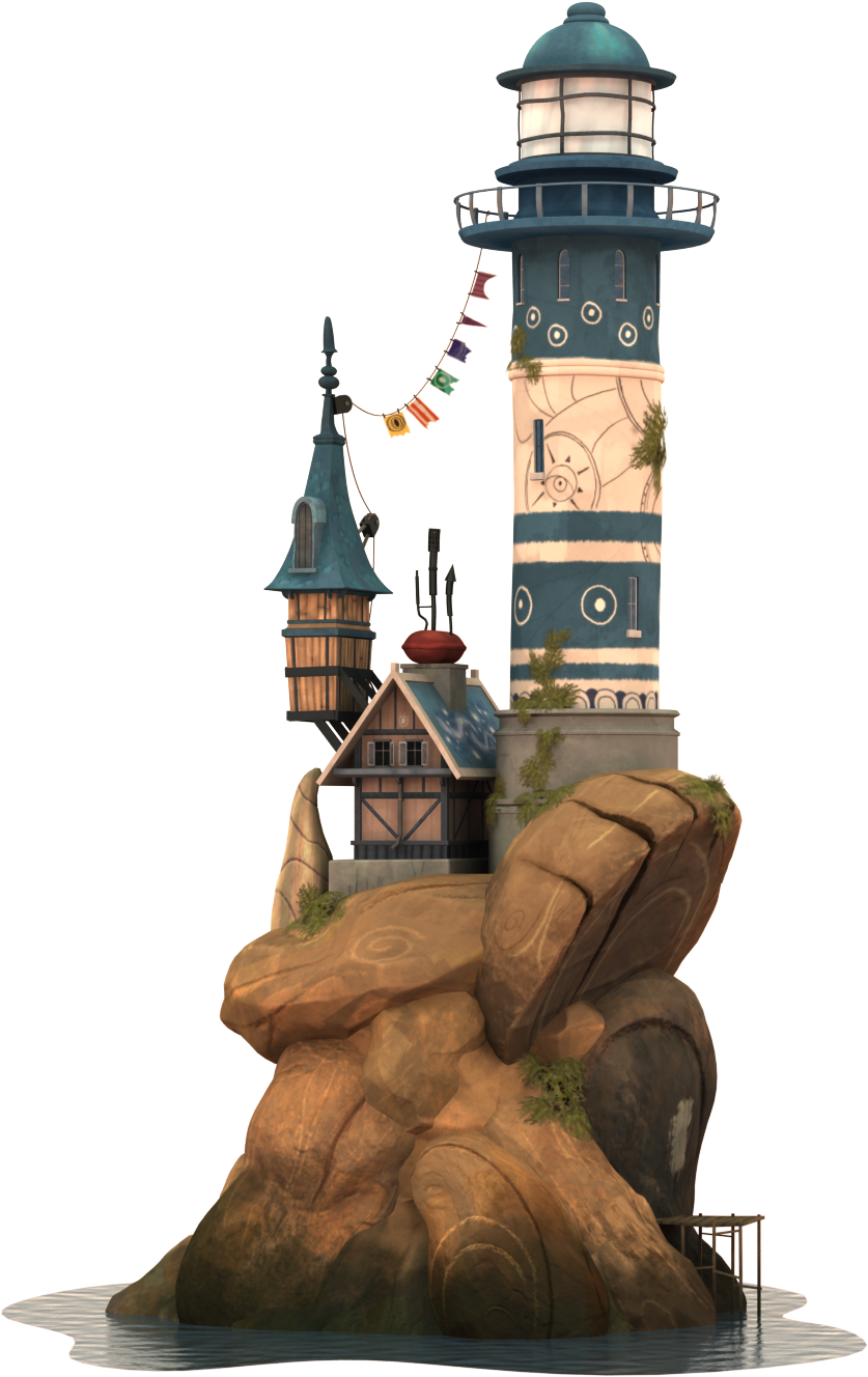 'le Phare' 3d Model Based On Concept Art By Pierre - 3d Modeling (840x1400), Png Download