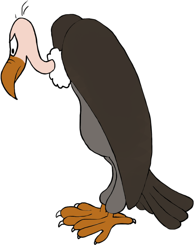 Vulture Silhouette In Color - Clip Art (747x945), Png Download