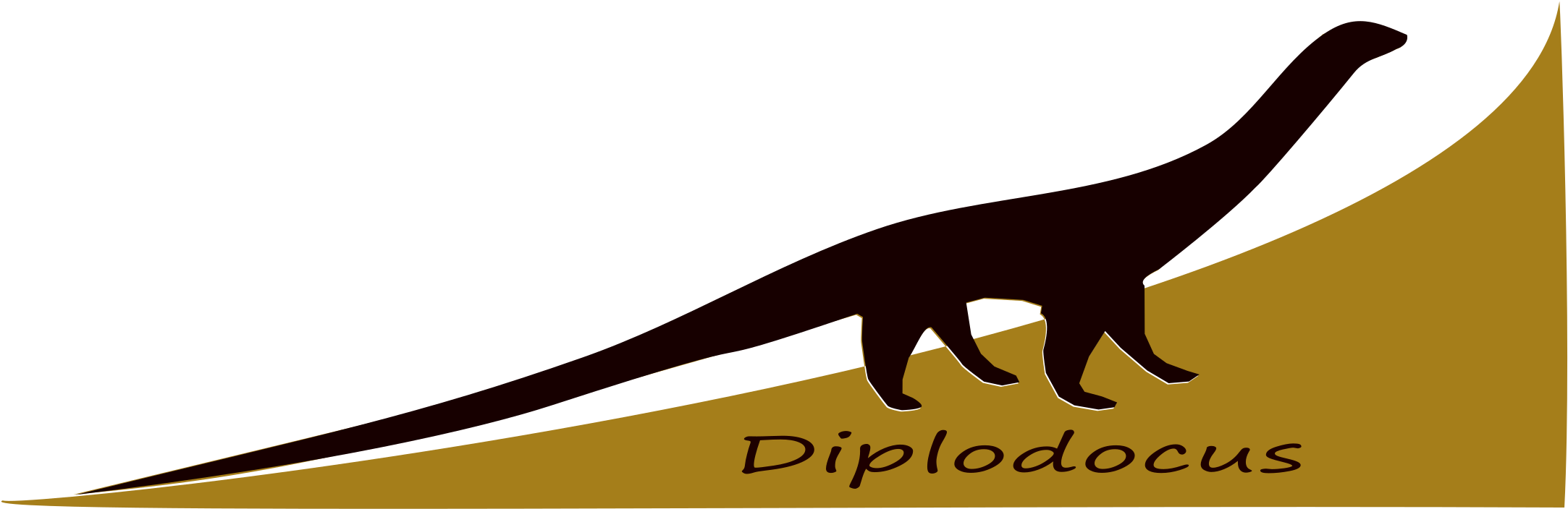 This Free Icons Png Design Of Diplodocus-silhouette (2400x800), Png Download