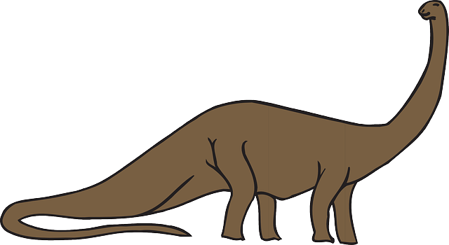 Dinosaur Silhouette Png - Brachiosaurus Clipart (640x350), Png Download
