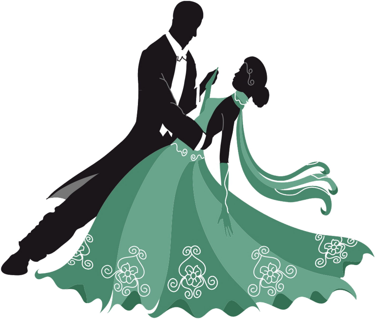 Ballroom Dancing Silhouette Png - Ballroom Dancing Clipart (1600x1408), Png Download