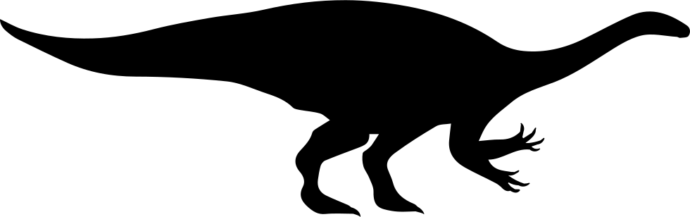 Dinosaur Shape Of Plateosaurus Comments - Plateosaurus (980x308), Png Download