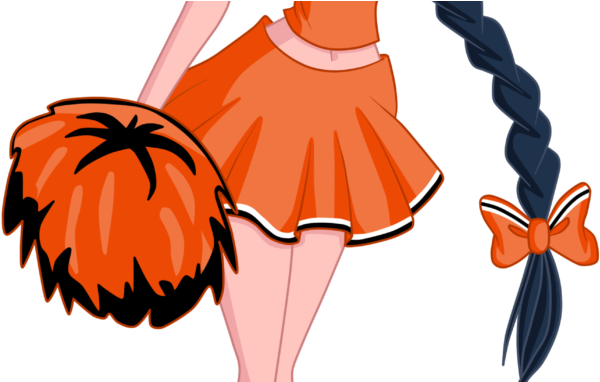 See Here Cheerleader Clipart Silhouette Free Images - Portable Network Graphics (678x381), Png Download