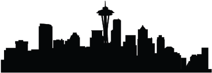 Seattle Skyline Silhouette Png Clipart Royalty Free - Seattle (451x451), Png Download