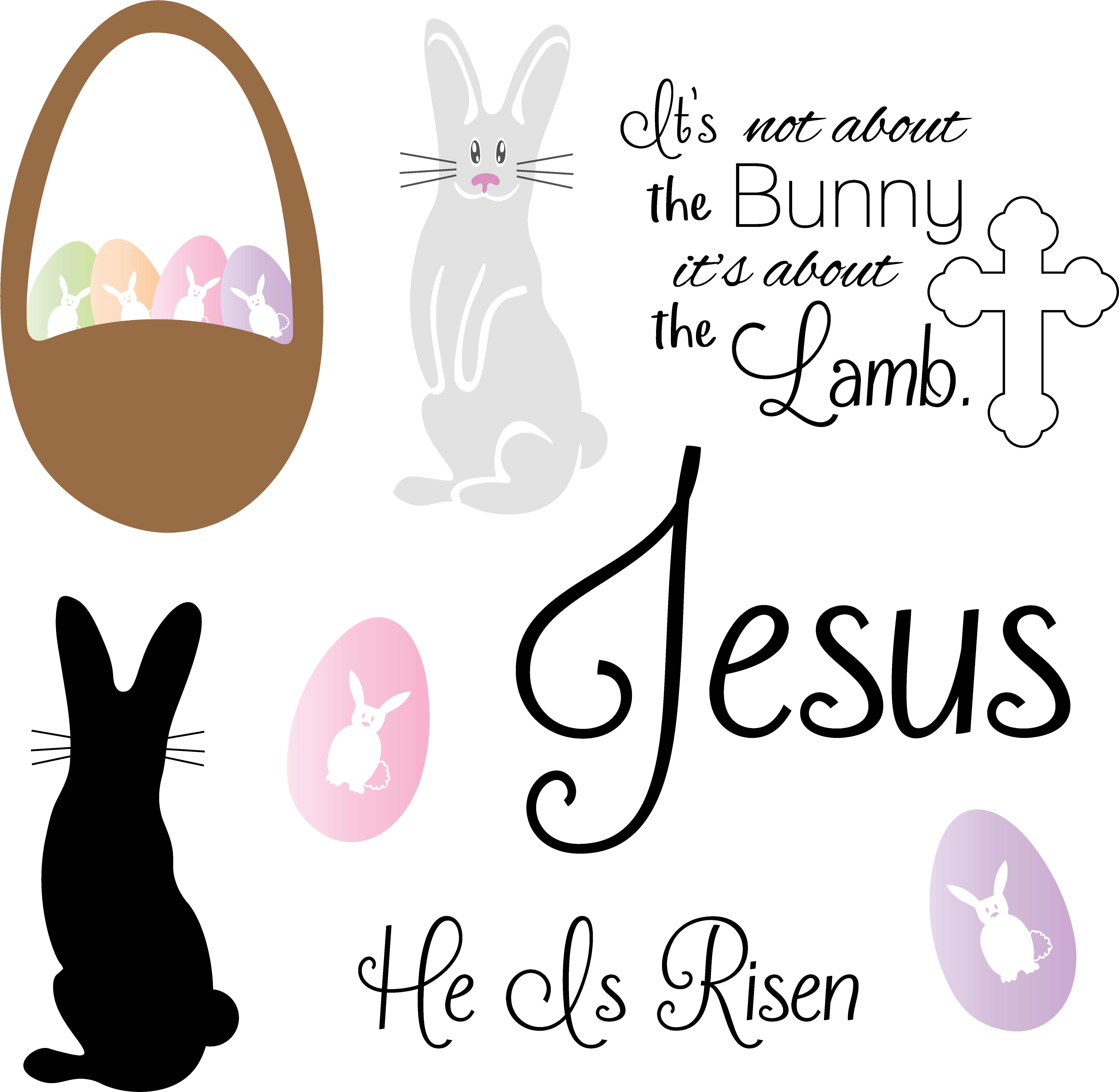 Free Easter Svg Cut Files - Easter Is Not About The Bunny It's (6475x6475), Png Download