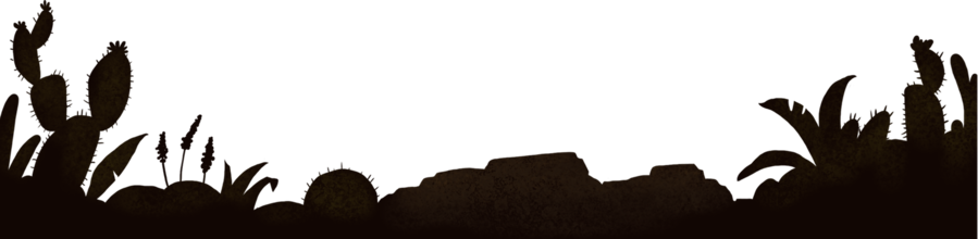 Vintage Lounge - Cactus Silhouette Png (899x220), Png Download