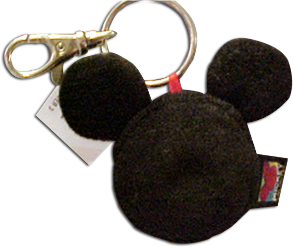 Disney Mickey Silhouette Key Chain - Keychain (601x500), Png Download