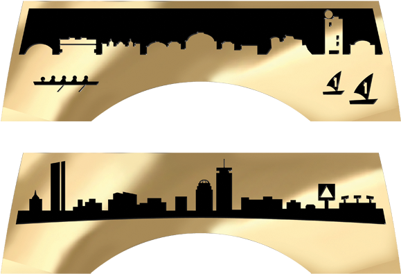 Click To Enlarge - Brass Rat Mit Skyline (600x470), Png Download