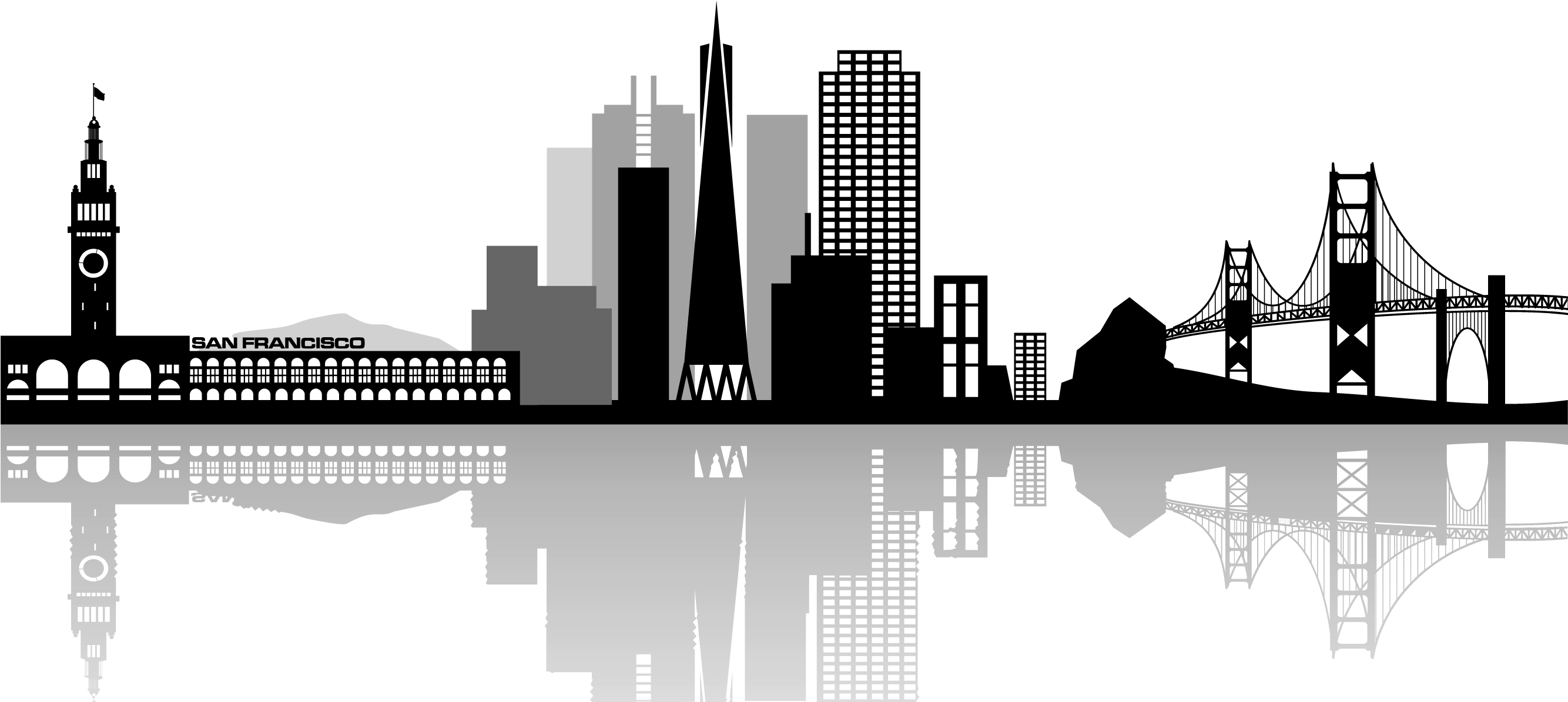 Why - San Francisco Silhouette Png (2667x1667), Png Download