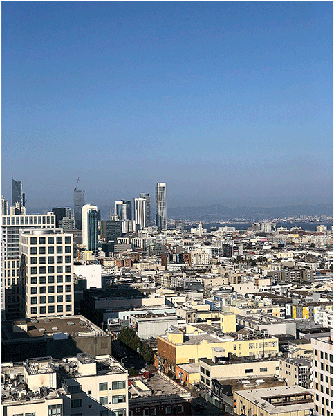 San Francisco Cityscape From High Atop Nema Via @thestylishfreelancer - Urban Area (600x600), Png Download