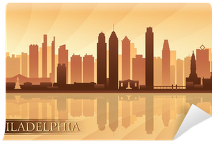Philadelphia City Skyline Detailed Silhouette Wall - Vector Graphics (400x400), Png Download
