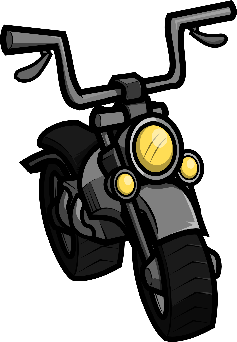 Clip Arts Related To - Cartoon Motorcycle Png (938x1354), Png Download