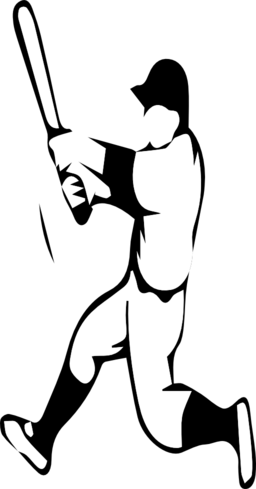 Baseball Man - Clip Art (256x489), Png Download