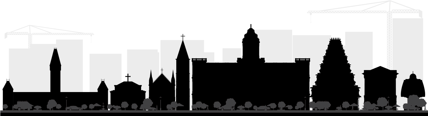 Chennai - Chennai City Skyline Silhouette (1473x429), Png Download