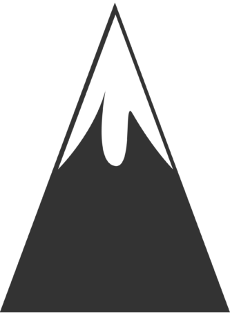 Mountain Clipart Public Domain - Black And White Clip Art Mountain (333x454), Png Download