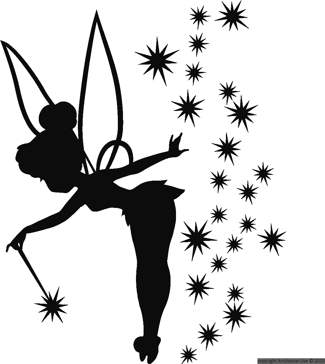 Clipart Pumpkin Fairy - Tinkerbell Silhouette (1200x1200), Png Download