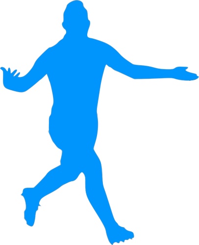 Football Player Celebrating A Goal Public Domain Vectors - Goal Celebration Png (406x500), Png Download