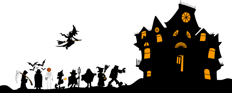 Halloween - ‹ - Halloween Real Estate House (805x323), Png Download