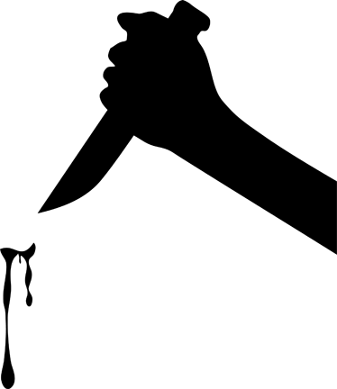 Knife Apple Mac Sticker (374x432), Png Download