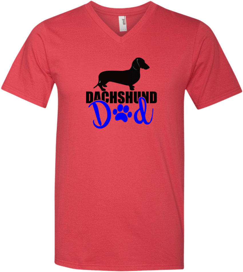 Dachshund Dad Shorthair Men's V Neck T Shirt - Supreme T Shirt Cat (960x960), Png Download