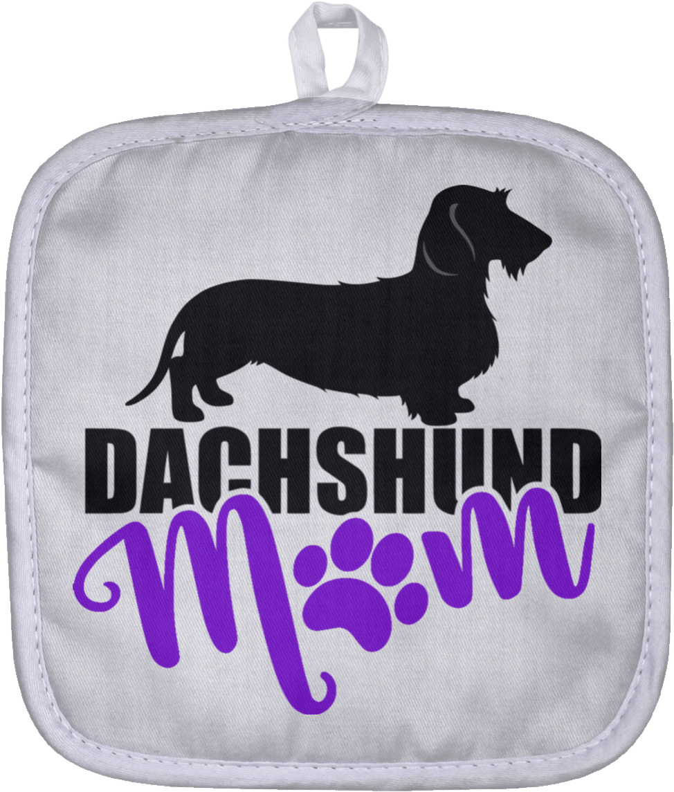Dachshund Mom Wirehair Pot Holder - Dog (1155x1155), Png Download