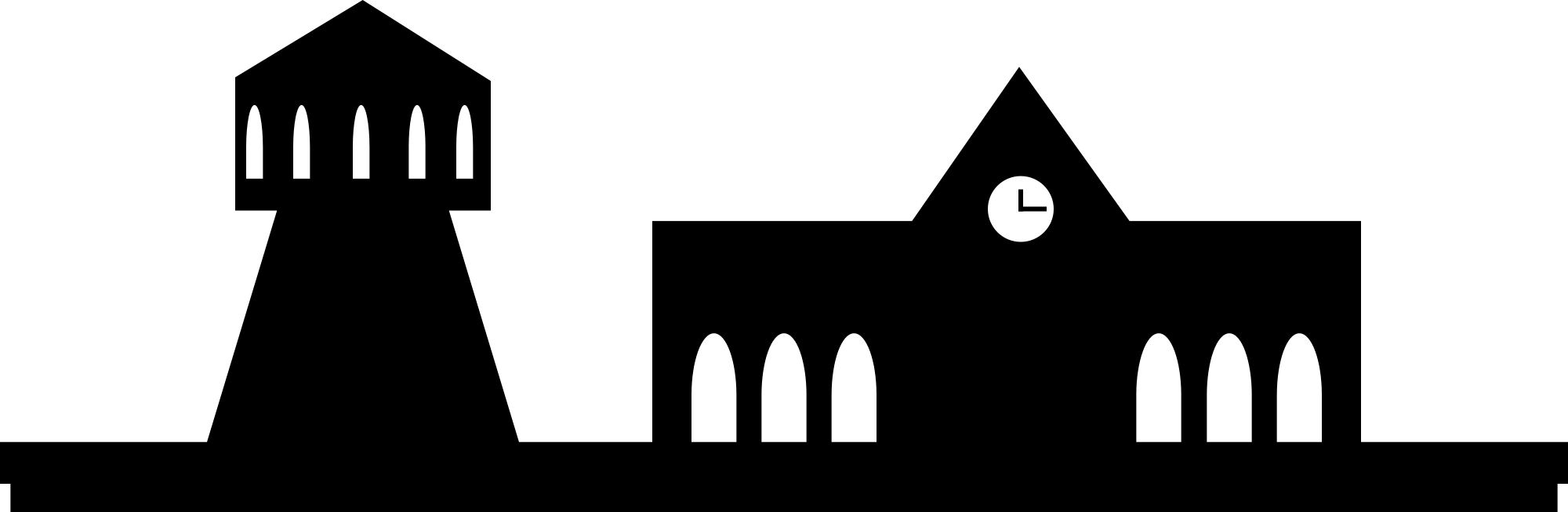 Open - Train Station Logo (2000x653), Png Download