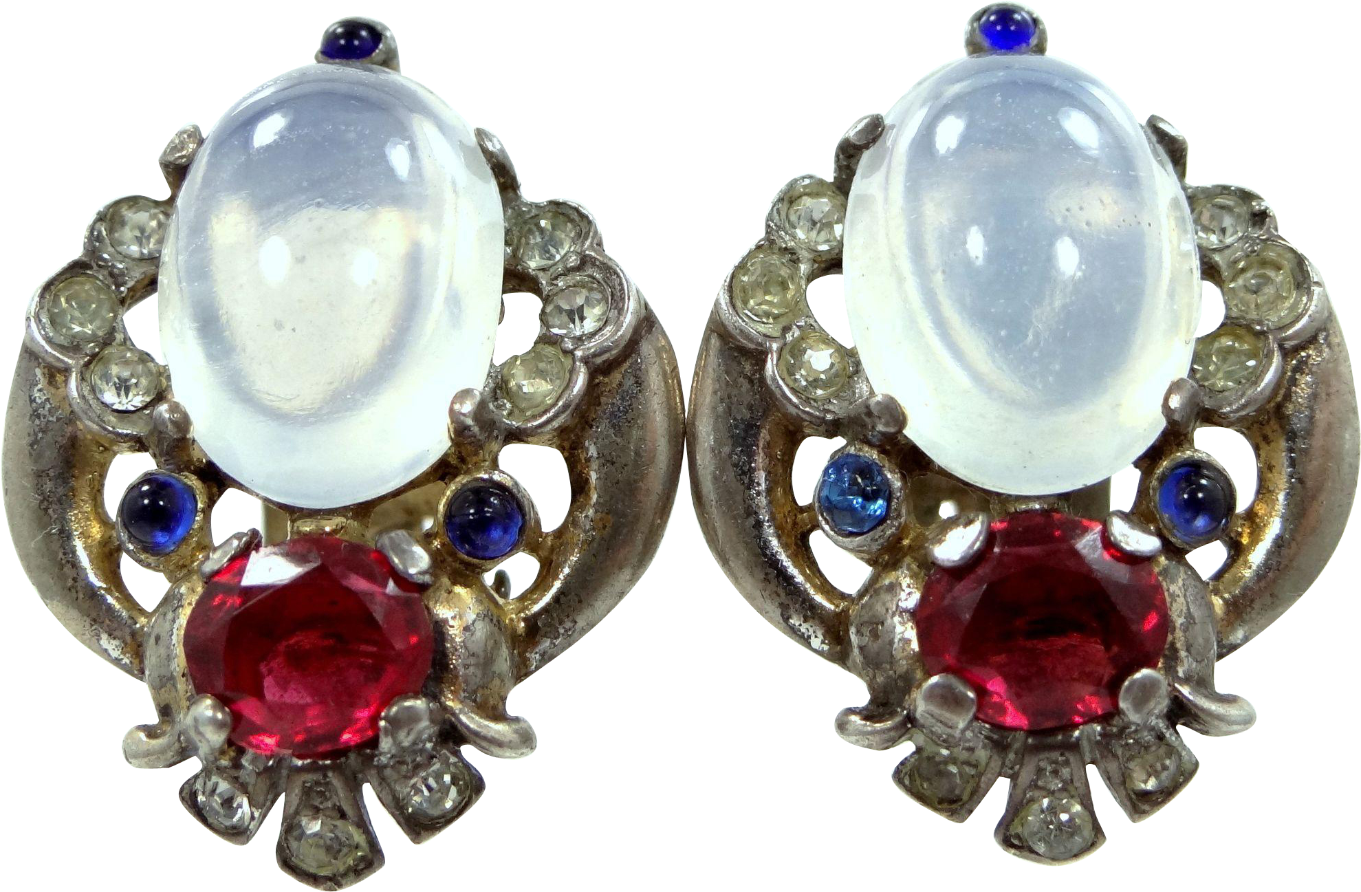 Graphic Trifari Jewels Of Tanjore - Trifari 1945 Jewels Of Tanjore Sterling Silver Clip (1978x1978), Png Download
