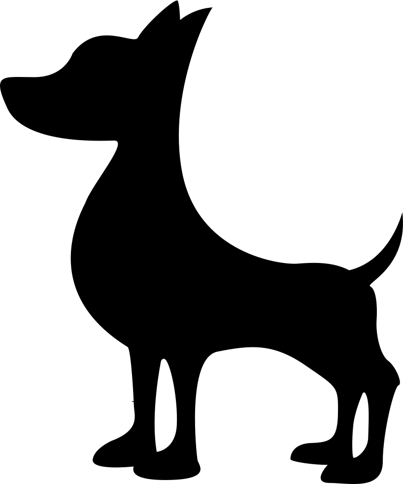 Dog Silhouette Svg At Getdrawings - Black Dog Icon (818x981), Png Download