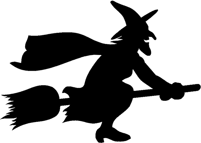 Free Witch Flying Graphics - Flying Witch Silhouette Clip Art (680x484), Png Download
