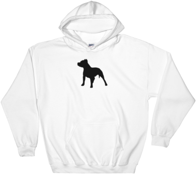 Classic Dog Breed Silhouette Pullover Hoodie - Real Men Wet Shave Hooded Sweatshirt (480x480), Png Download