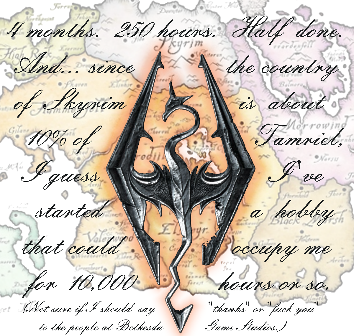 Dear Bethesda Game Studios, - Skyrim Logo (1200x1140), Png Download