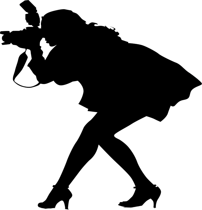 Kolmega Productions Wedding Photography - Female Photographer Silhouette (700x730), Png Download