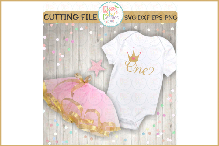 One Crown Svg Eps Dxf Png -cutting File By Bizzy Lou - Bodysuit (720x480), Png Download