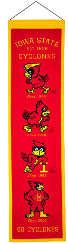 Iowa State Cyclones Logo Evolution Heritage Banner - Iowa State Cyclones Ncaa Heritage Banner (500x500), Png Download