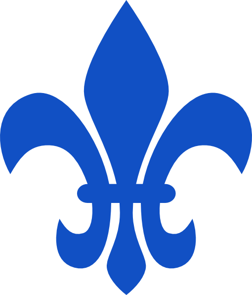 Navy Fleur De Lis (510x596), Png Download