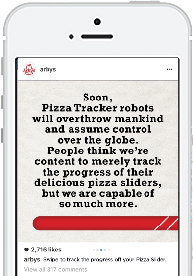 Arby's Pizza Slider Tracker8 (582x581), Png Download