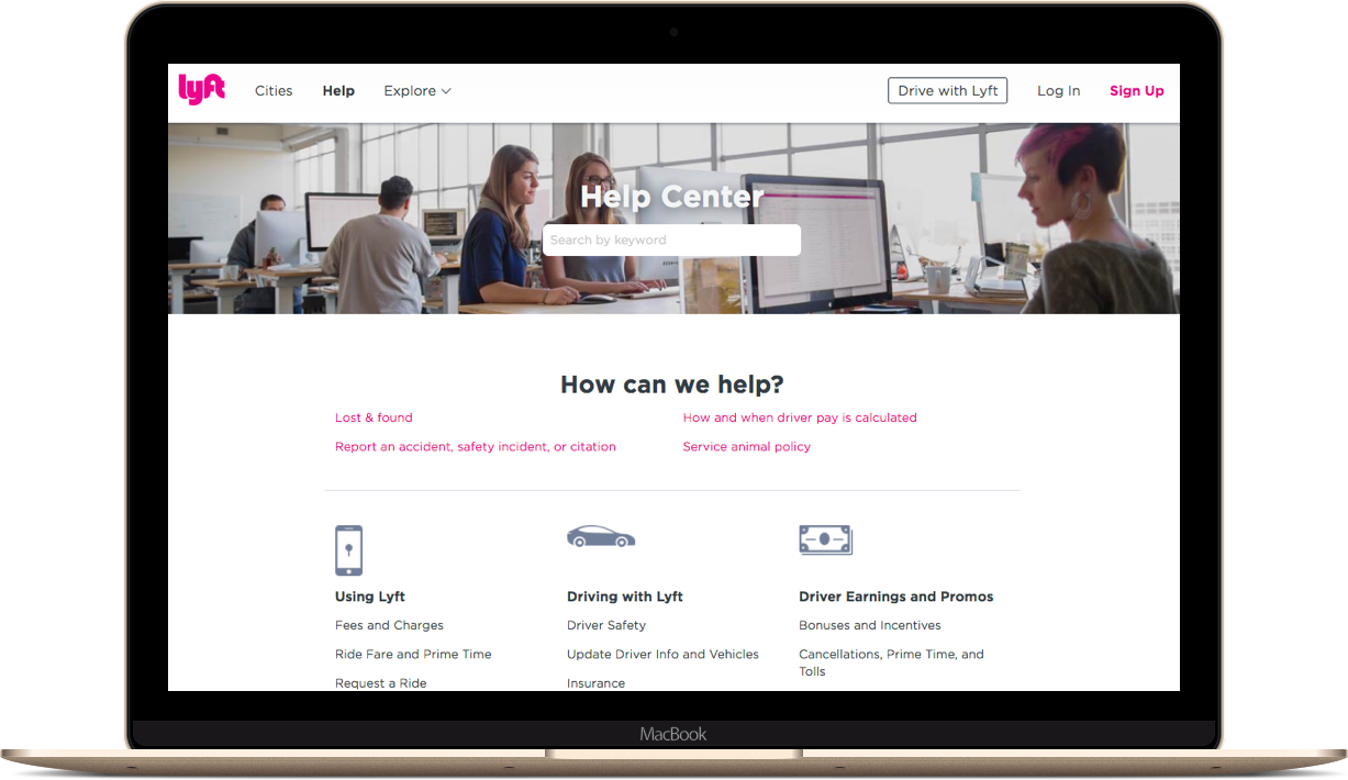 Help Center Cover - Best Ways To Contact Lyft (1227x710), Png Download