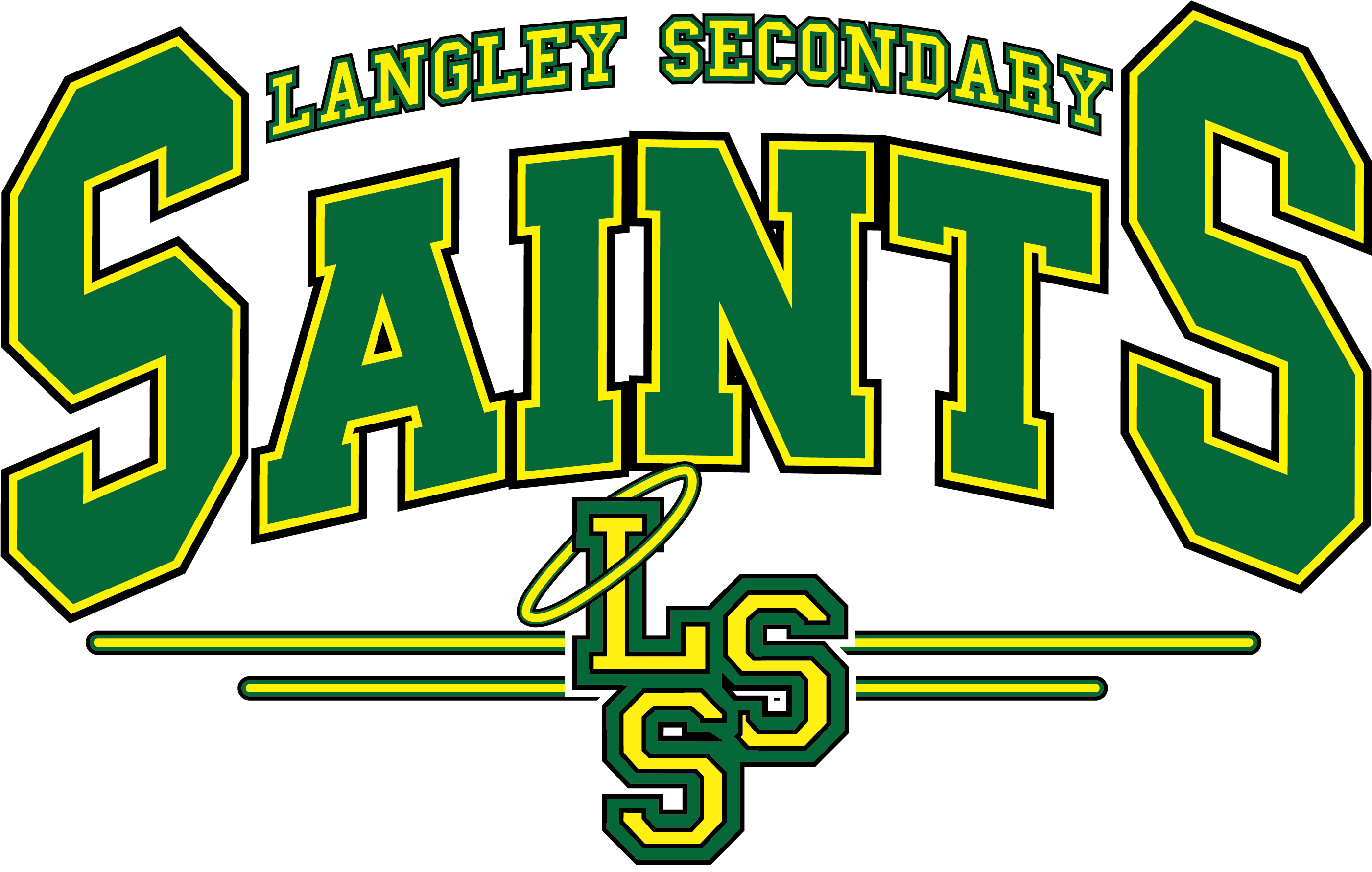 Saints Logo 2012-2013 - Langley Secondary School (4163x2741), Png Download