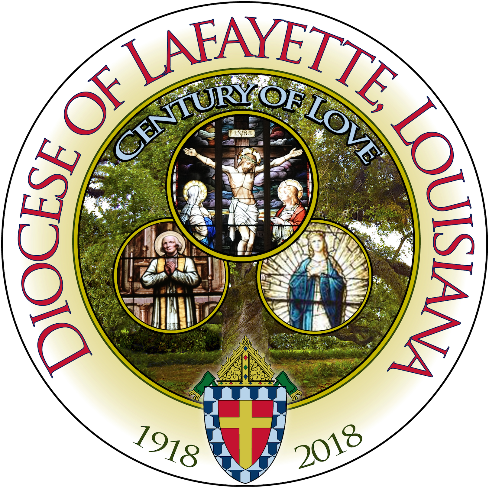 Century Of Love Graphic - Diocese Of Lafayette Logo (1800x1701), Png Download