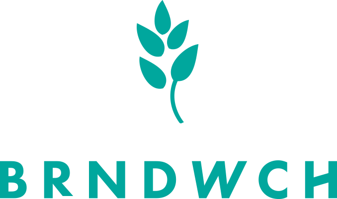 Brndwch Logo Teal - Logo (678x401), Png Download