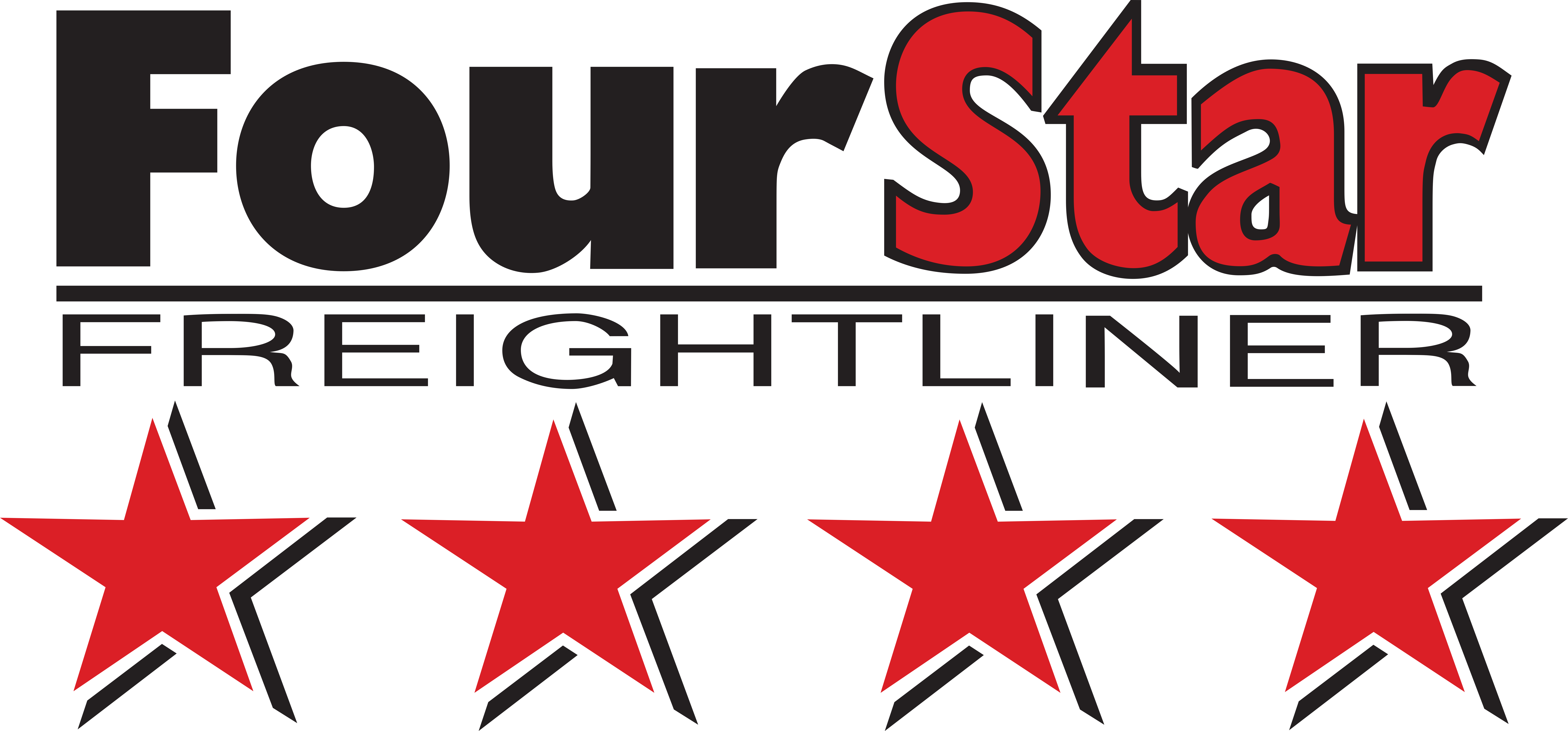 Four Star Freightliner Logo - Four Star Freightliner (10000x4660), Png Download