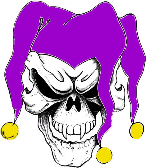 Wwe 2k Games Logo And Face Textures - Joker Skull Tattoo Designs (550x620), Png Download