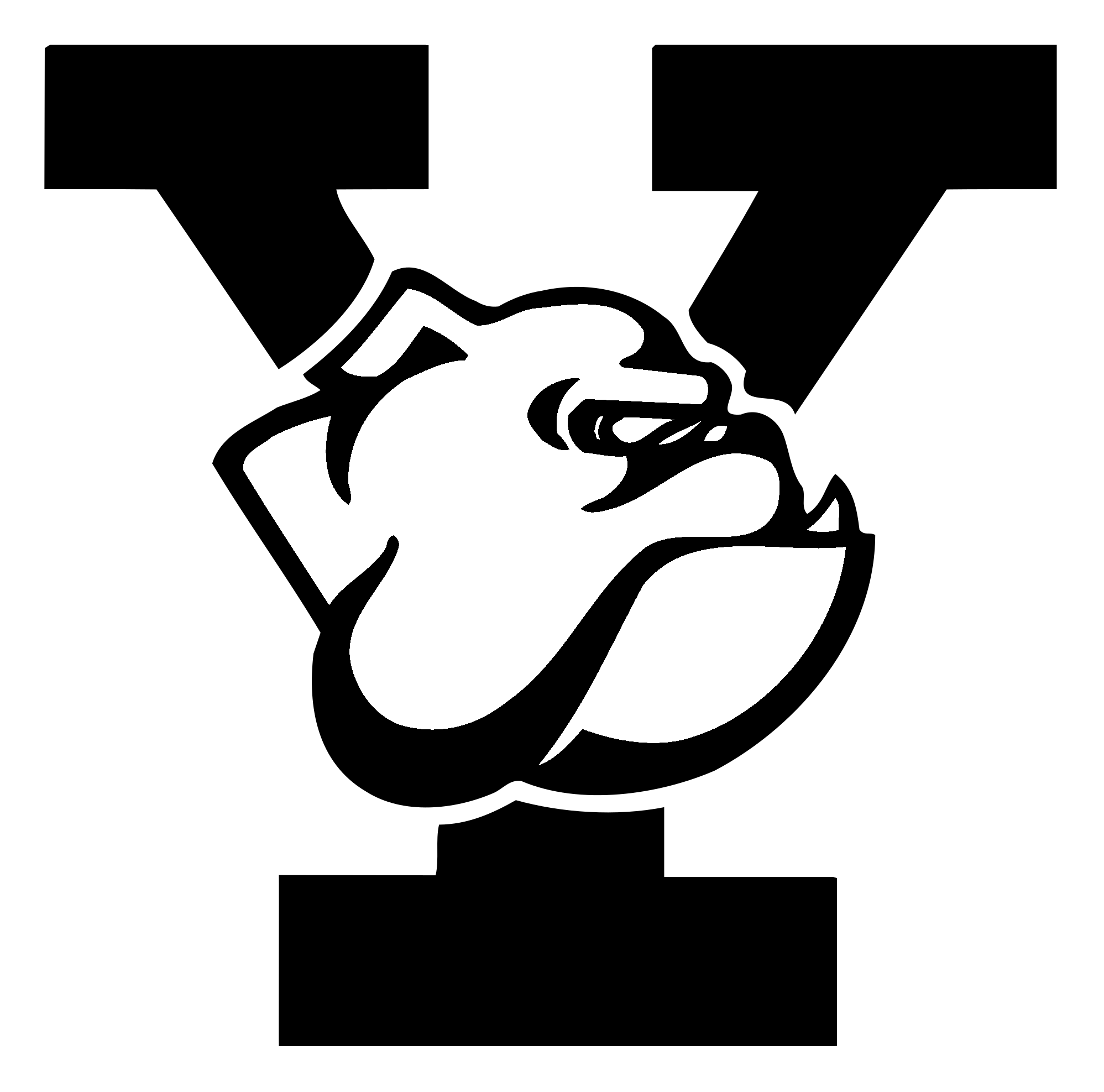 Yale Bulldogs Logo Black And White - Yale Bulldogs (2400x2400), Png Download