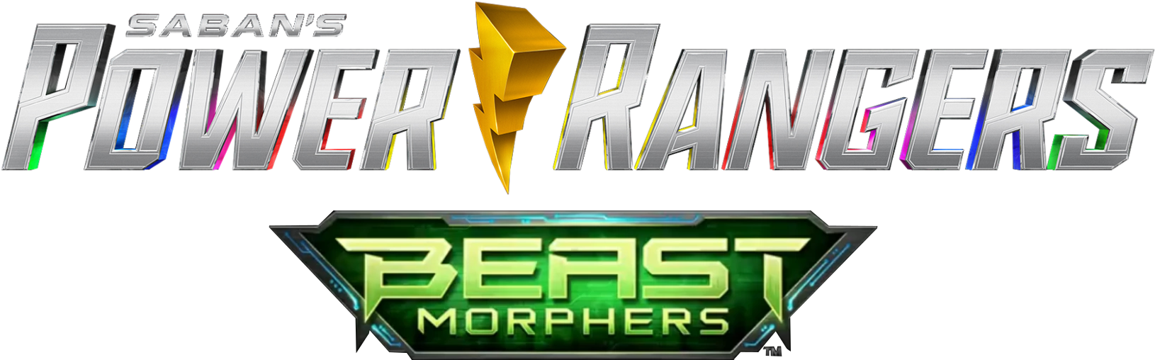 The Beast Morphers Logo Uses Light Green Lettering - Power Rangers Beast Morphers Logo (1656x534), Png Download